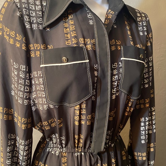 No Label-Black Unusual  Design Button down  Long sleeve Blouse - Picture 11 of 16